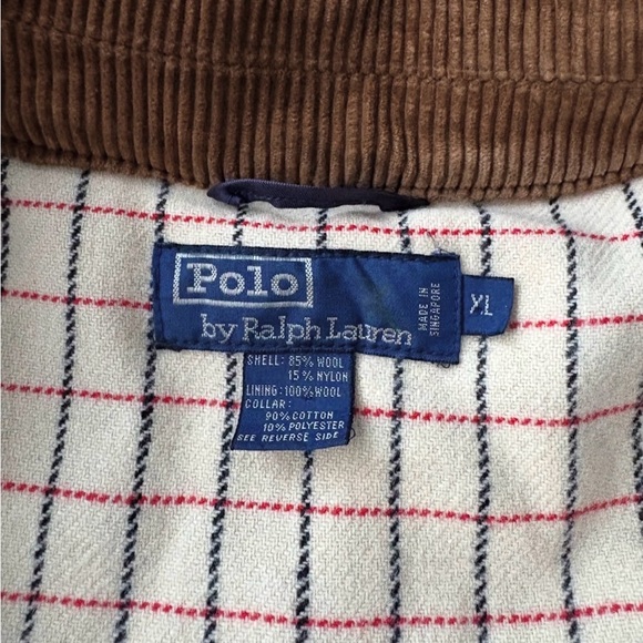 Polo Ralph Lauren 90s Green and Black Plaid Wool Balmacaan Coat - Picture 4 of 10